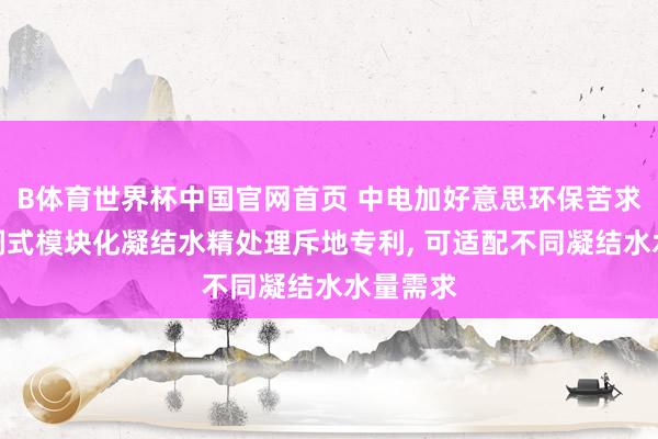 B体育世界杯中国官网首页 中电加好意思环保苦求容量可调式模块化凝结水精处理斥地专利, 可适配不同凝结水水量需求
