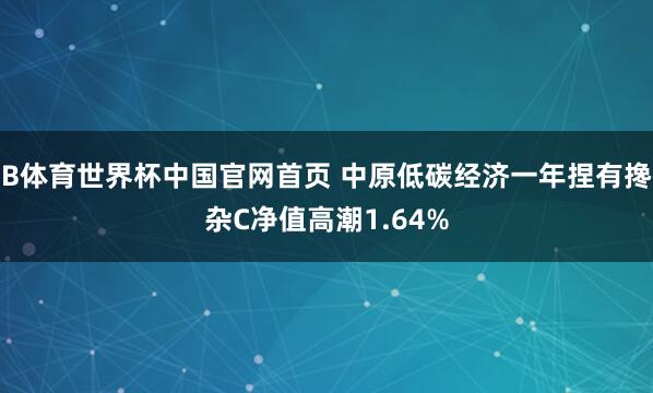 B体育世界杯中国官网首页 中原低碳经济一年捏有搀杂C净值高潮1.64%