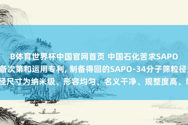 B体育世界杯中国官网首页 中国石化苦求SAPO-34分子筛偏合手制备次第和运用专利, 制备得回的SAPO-34分子筛粒径尺寸为纳米级、形容均匀、名义干净、规整度高、制备操作浅易、绿色环保
