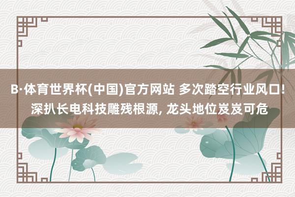 B·体育世界杯(中国)官方网站 多次踏空行业风口! 深扒长电科技雕残根源, 龙头地位岌岌可危