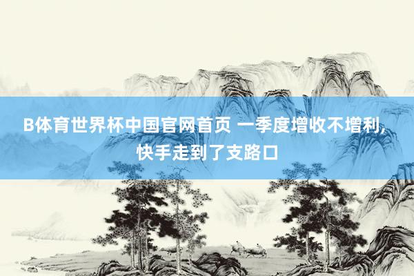 B体育世界杯中国官网首页 一季度增收不增利, 快手走到了支路口