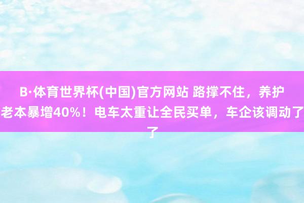B·体育世界杯(中国)官方网站 路撑不住，养护老本暴增40%！电车太重让全民买单，车企该调动了