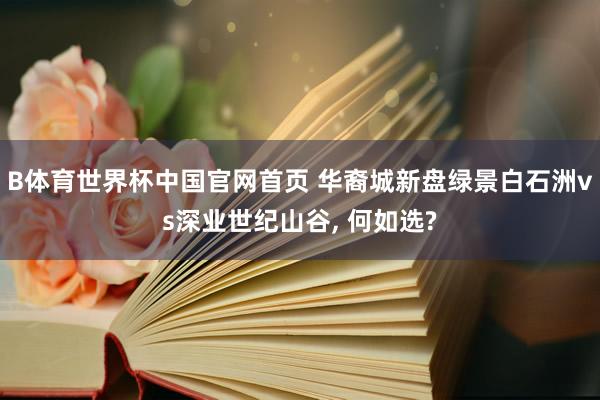 B体育世界杯中国官网首页 华裔城新盘绿景白石洲vs深业世纪山谷, 何如选?