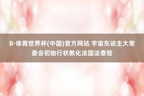 B·体育世界杯(中国)官方网站 宇宙东谈主大常委会初始行状教化法国法查验