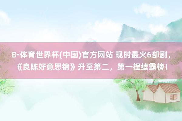 B·体育世界杯(中国)官方网站 现时最火6部剧，《良陈好意思锦》升至第二，第一捏续霸榜！