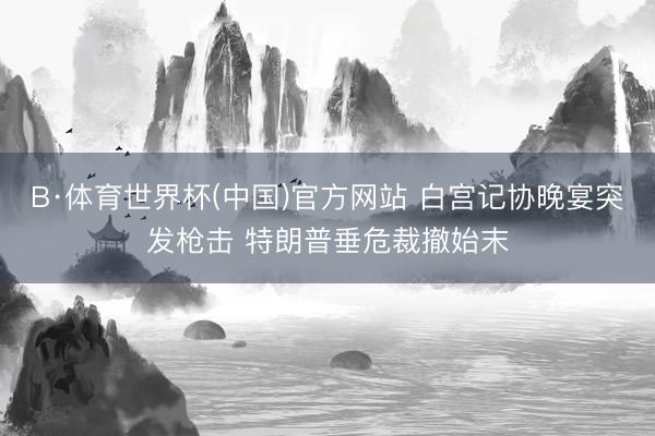 B·体育世界杯(中国)官方网站 白宫记协晚宴突发枪击 特朗普垂危裁撤始末