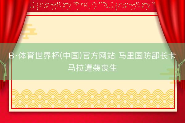 B·体育世界杯(中国)官方网站 马里国防部长卡马拉遭袭丧生